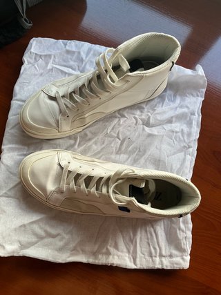 Zara High Top Sneakers Blancas Hombre