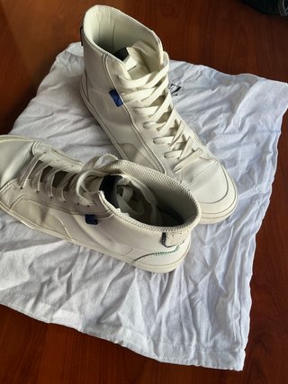 Zara High Top Sneakers Blancas Hombre