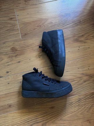Superga Mujer Plataforma Negras