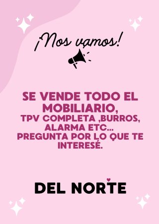 LIQUIDACIÓN TIENDA ROPA HOMBRE Y MUJER