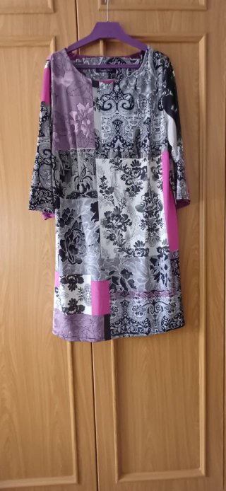Vestido estampado patchwork