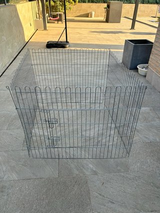 2 Jaulas metálicas plegables para mascotas
