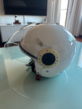 Casco Moto Caberg Blanco con Visera