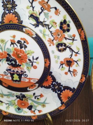 2 Platos Porcelana Japonesa Vintage Florales