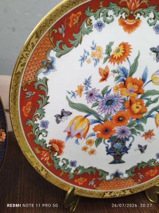 2 Platos Porcelana Japonesa Vintage Florales