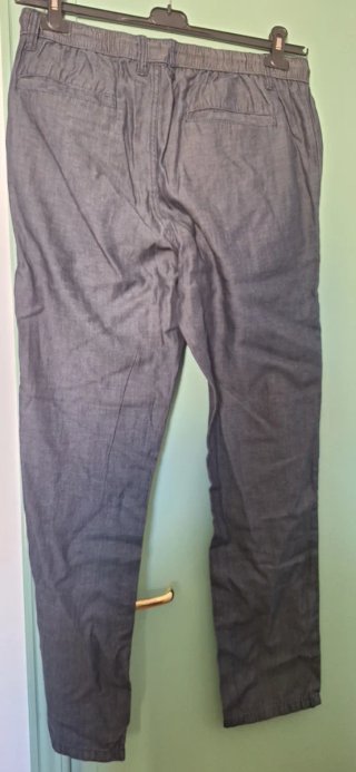 Pantaloni John Baner misto lino blu