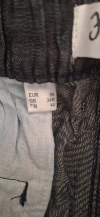 Pantaloni John Baner misto lino blu