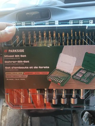 Set de puntas y brocas Parkside 75 piezas