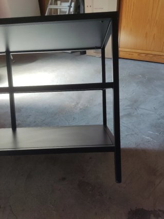 Mesa TV IKEA Negra Cristal y Metal