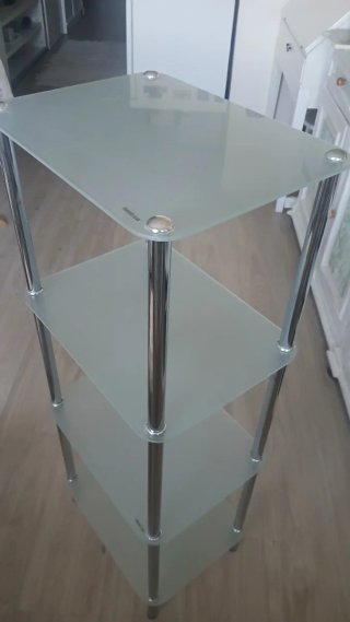 Estantería cristal y metal 4 baldas