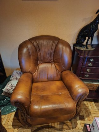 Conjunto de sofás de piel de reno