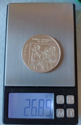 Curiosa moneda cubista plata 2001 Monasterio Silos