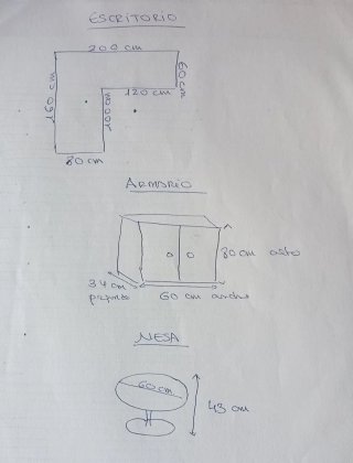 Mobiliario de oficina blanco y verde