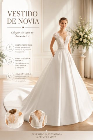 Vestido de Novia Rosa Clara Talla 40/42