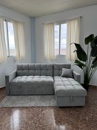 Sofá cama 3 plazas gris NUEVO!