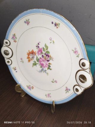 Bandeja Porcelana Francesa Vintage con Flores