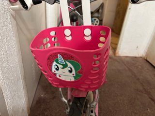 Bicicleta niña 16 rosa y blanca