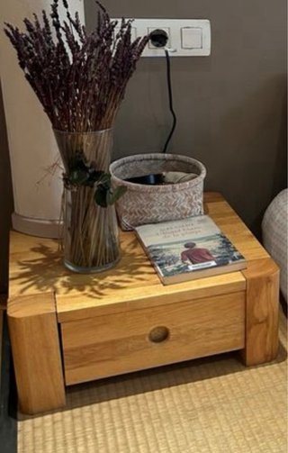 Lámpara de mesa papel pintado a mano