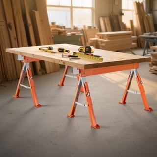 Cavalletto Taglialegna Pieghevole Set da 2 Pezzi