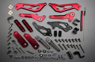 Estriberas retrasadas HONDA MSX 125 GROM 2013 2015