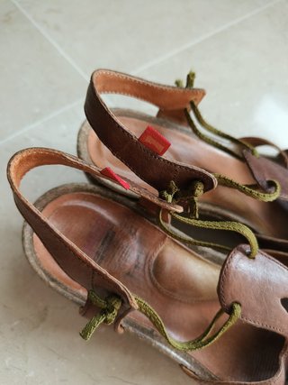 Sandalias Camper Piel Talla 38 Tacón
