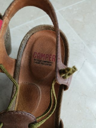 Sandalias Camper Piel Talla 38 Tacón