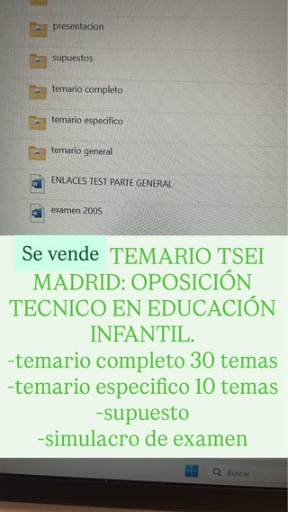 Temario TECNICO EN EDUCACIÓN INFANTIL MADRID