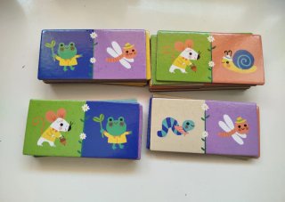Lote 2 juegos Djeco: Domino y Baby Bloki