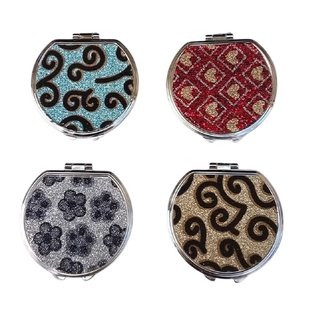 Set 12 Specchietti da Borsetta Rotondi Glitterati
