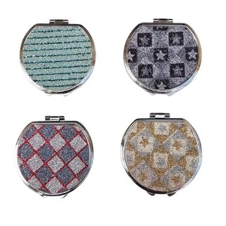 Set 12 Specchietti da Borsetta Rotondi Glitterati