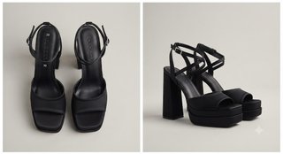 Sandalias Cuocco Plataforma Tacón Ancho Negro T39