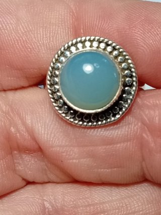 Anillo Plata Ley calcedonia talla 13,5 mm