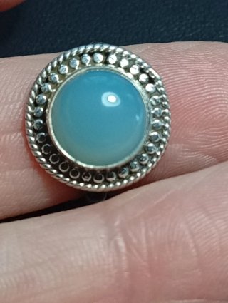Anillo Plata Ley calcedonia talla 13,5 mm