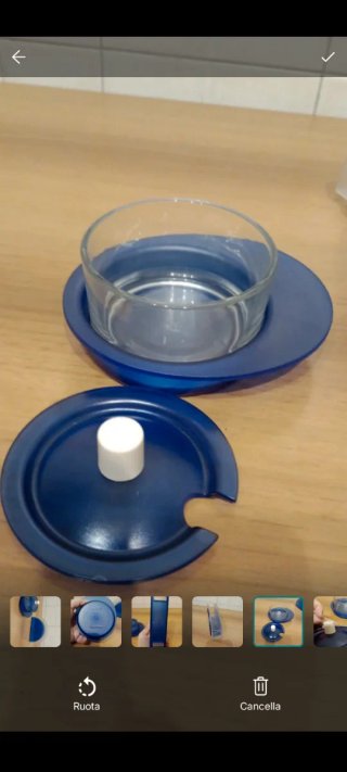Formaggera e porta tovaglioli blu