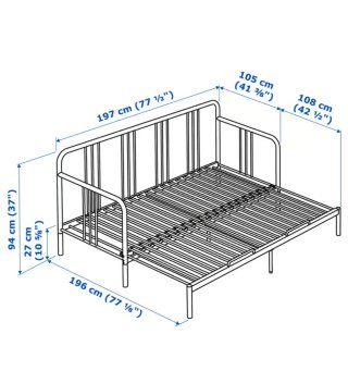Sofá Cama FYRESDAL Negro