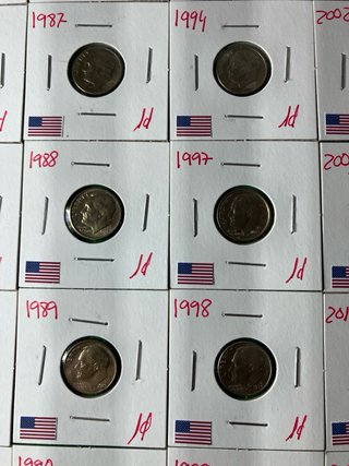 L#679 ESCOGIDO LOTE DE "ONE DIME" EEUU