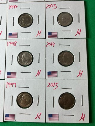 L#679 ESCOGIDO LOTE DE "ONE DIME" EEUU