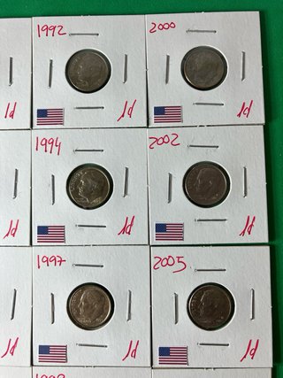 L#679 ESCOGIDO LOTE DE "ONE DIME" EEUU
