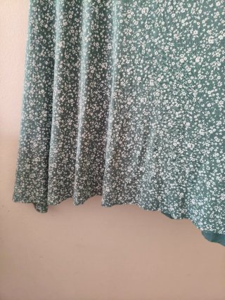 Vestido verde estampado floral