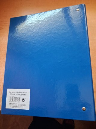 Carpeta tapa dura azul