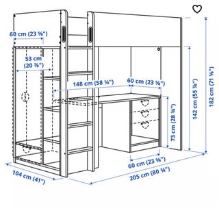 Cama alta Ikea Smastad
