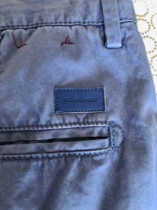 Bermudas caballero beige y azul