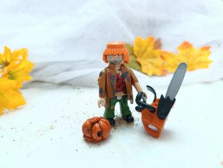 Figura Playmobil Halloween Motosierra Calabaza