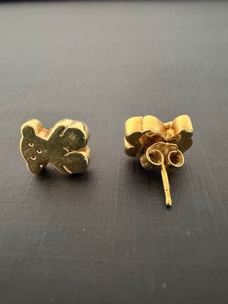 Conjunto Tous Anillo y Pendientes Oso Dorado