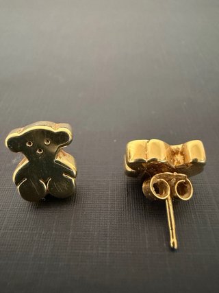 Conjunto Tous Anillo y Pendientes Oso Dorado