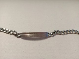 Bracciale a maglie argentato da uomo