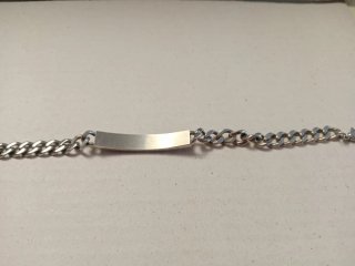 Bracciale a maglie argentato da uomo