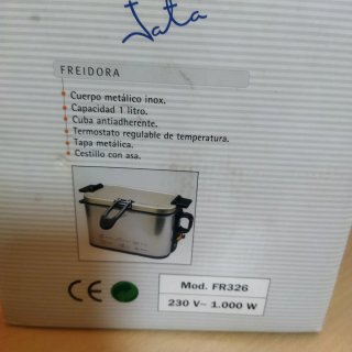 Freidora Jata Teflon con Accesorios. Nueva