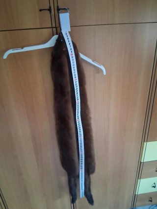 Sciarpa in vera pelliccia marrone