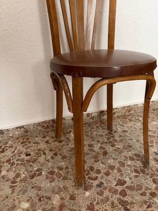 PAREJA DE SILLAS DE MADERA ESTILO THONET VINTAGE